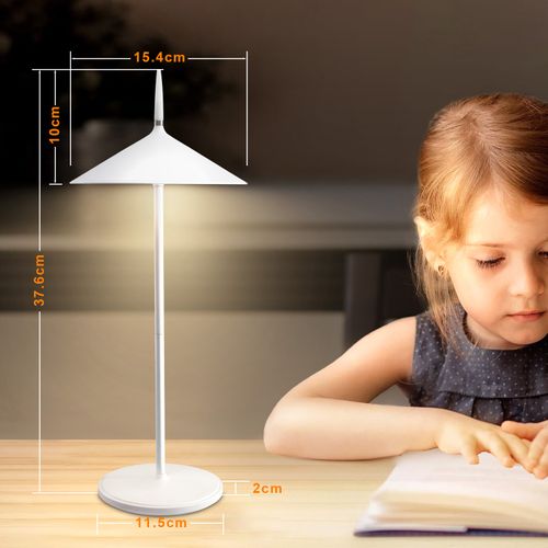 Lampe De Table à Piles Lampe De Chevet LED, Lot De 2 Lampes De Table Sans Fil 1800mha, Rechargeable