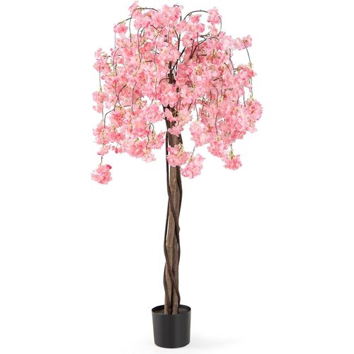 Cerisier Artificiel Réaliste 163 Cm Avec Fleurs Roses Et Blanches (rose)