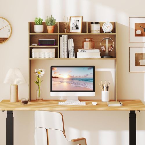 Étagère De Bureau, Meuble De Rangement, Dispositif Anti-basculement, 94 X 24 X 85 Cm (naturel)