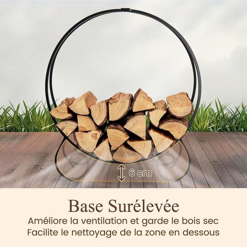 Range Buche, Porte Buche Intérieur Extérieur, Rangement Bois, Design Compact, Montage Facile