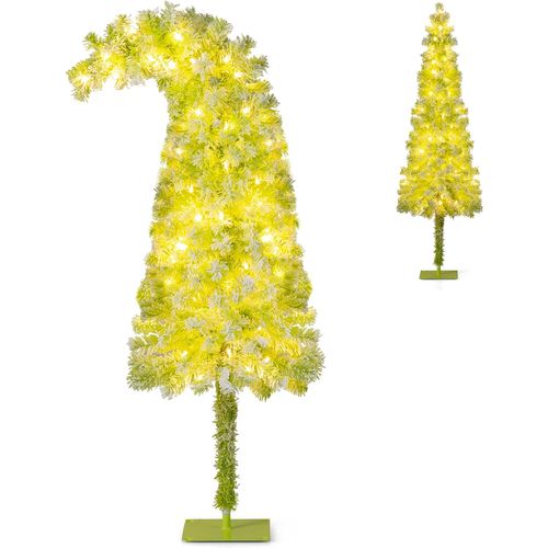 Sapin De Noël Artificiel De 150 Cm Avec Embout Flexible 216 Branches 80 LED 8 Modes