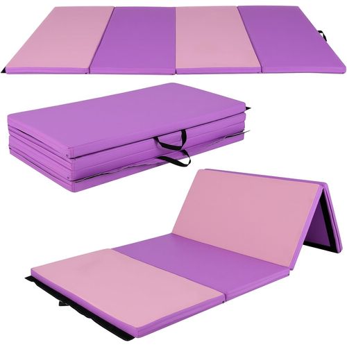 Tapis De Gymnastique Pliable, Matelas D'entrainement En Mousse Et Pu (240 X 116 X 5 Cm)