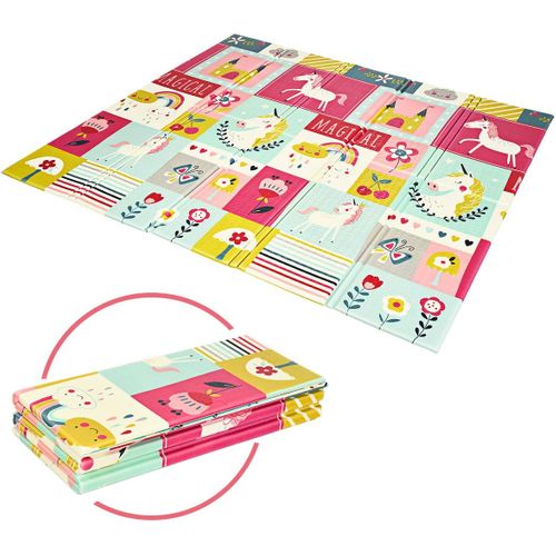 Tapis De Jeu Bébé Pliable 200x180x1,4cm, Tapis De Sol XXL En Xpe Imperméable Et Réversible