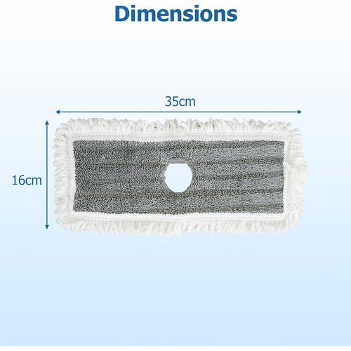 Lot 6 Serpillières Microfibre Haute Absorption, Lavables Réutilisables, 35 X 16.5 Cm, Gris