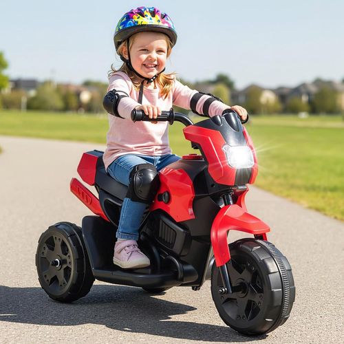 GOPLUS Moto Électrique 6 V pour Enfant 3-8 Ans avec 2 Roues d Entraîne... pas cher