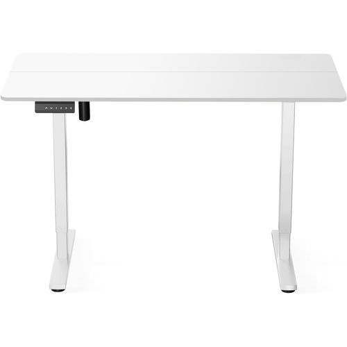 Bureau Assis Debout Électrique, 120 X 60 Cm ，hauteur Réglable ，3 Mémoires, Blanc