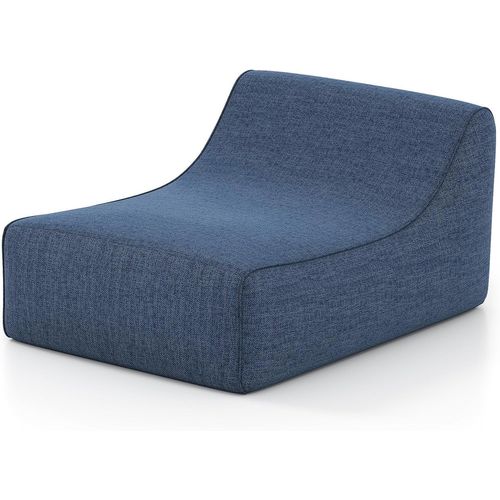 Canapé Gonflable Lounge 106x126x66cm, Avec Housse Amovible et Base Antidérapante, Bleu