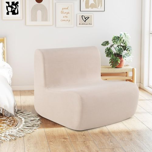 Fauteuil De Sol Avec Dossier Et Courbe Ergonomique, Rembourrage En Éponge (beige)
