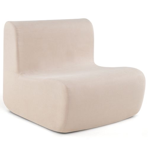 Fauteuil De Sol Avec Dossier Et Courbe Ergonomique, Rembourrage En Éponge (beige)