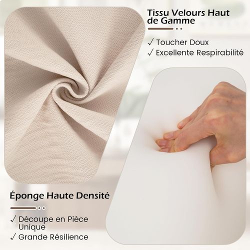 Fauteuil De Sol Avec Dossier Et Courbe Ergonomique, Rembourrage En Éponge (beige)