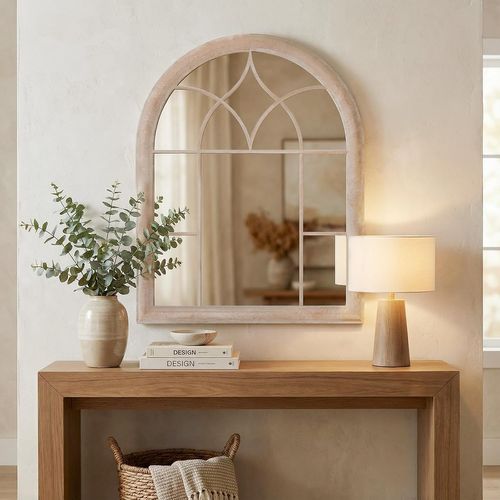Grand Miroir Mural Arche Exterieur Interieur,miroir Decoration Murale De Fenêtre(88,5 X 69 Cm)