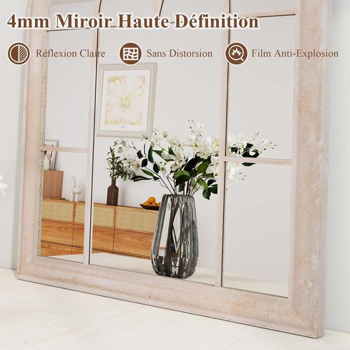 Grand Miroir Mural Arche Exterieur Interieur,miroir Decoration Murale De Fenêtre(88,5 X 69 Cm)