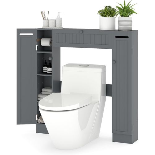 Meuble Wc Au-dessus Des Toilettes, Etagère De Rangement De Salle De Bains(19,5 X 89 X 99 Cm,gris)