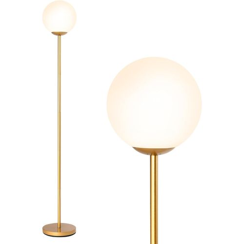 Lampadaire à Globe 165 Cm,lampe Sur Pied Moderne,interrupteur à Pied,culot D'ampoule E27,doré