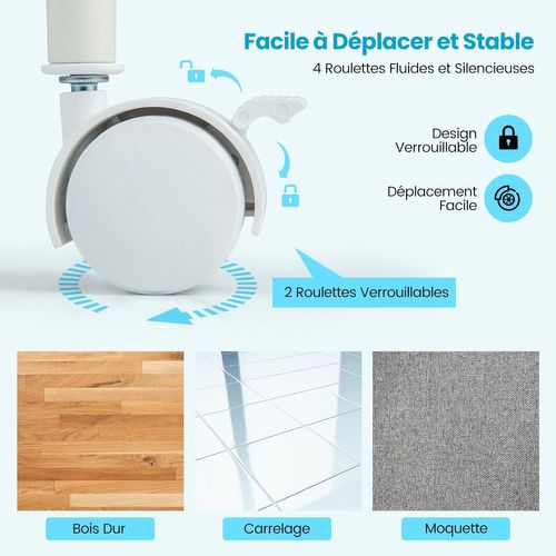 Chariot De Rangement à Roulettes Avec 6 Tiroirs Plastiques, Tour De Rangement  (coloré)