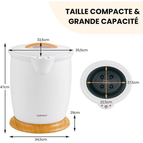 Chauffe-serviettes 20l Température Élevée 135℃,seau à Serviettes Portable Avec Arrêt Automatique