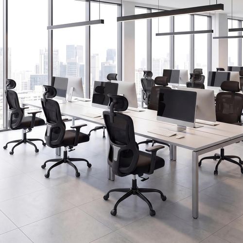 Chaise Bureau Ergonomique,fauteuil De Bureau Avec Appuie-tête, Soutien Lombaire Et Accoudoirs,noir