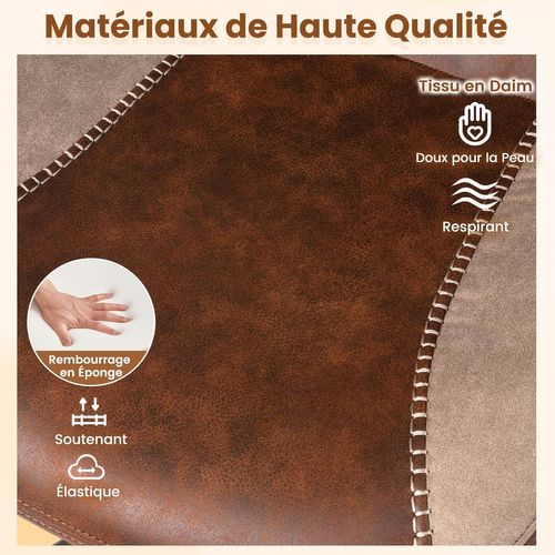 Chaise De Bureau,fauteuil Ergonomique Avec Appuie-tête Réglable,dossier Inclinable(marron)