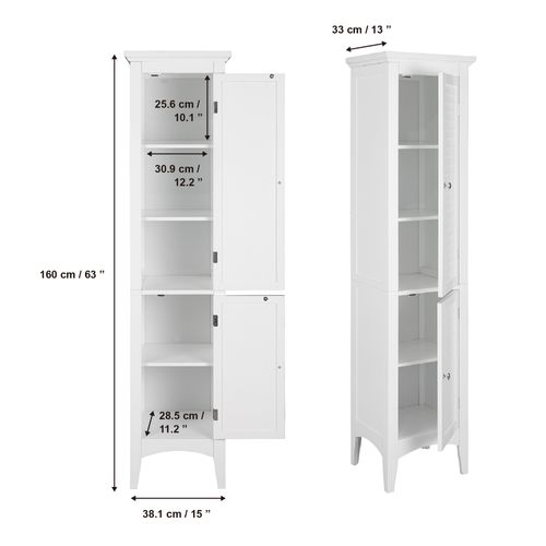 Armoire De Rangement Colonne Salle De Bain Blanc Ethan
