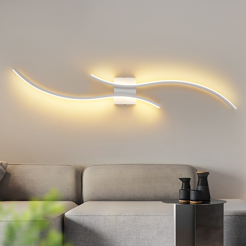 Applique Murale LED Vague – 14w 100cm3000k Blanc Chaud Moderne Pour Couloir