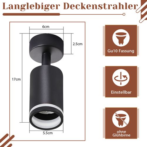 Plafonnier 1 Flamme Gu10 Métal Plafonnier Moderne Lampe De Couloir Pour Cuisine Bureau