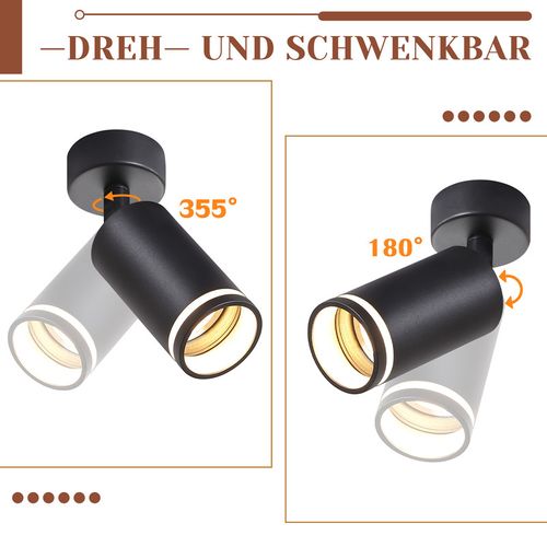 Plafonnier 1 Flamme Gu10 Métal Plafonnier Moderne Lampe De Couloir Pour Cuisine Bureau