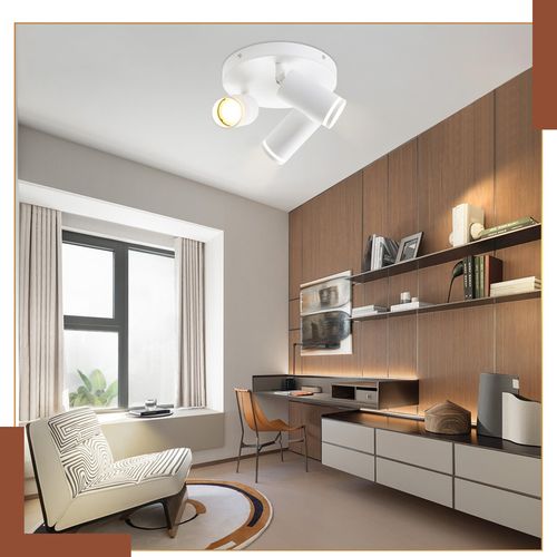 Plafonnier 3 Flammes Rotation 355° Lampe Moderne Pour Couloir Chambre à Coucher