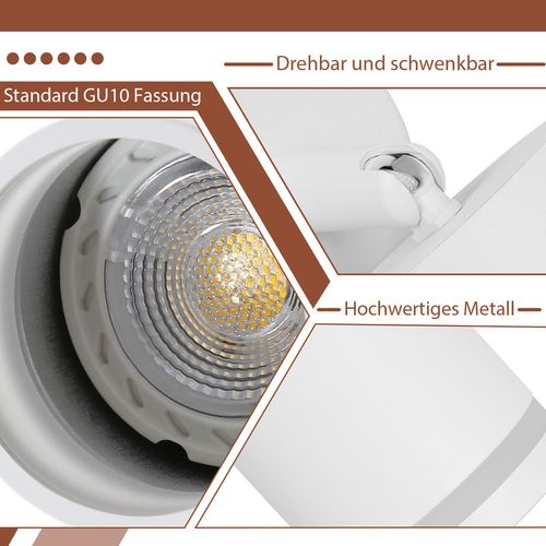 Plafonnier 3 Flammes Rotation 355° Lampe Moderne Pour Couloir Chambre à Coucher