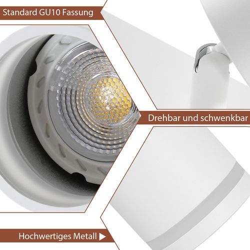 Plafonnier 3 Flammes Métal Gu10 Lumière De Couloir Pour Le Cuisine Et Le Salon