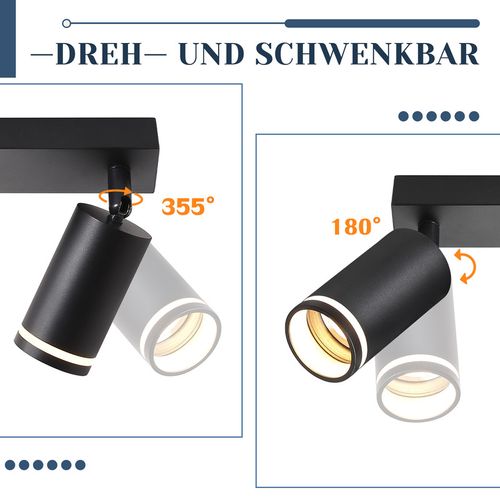 Plafonnier 5 Flamme Gu10 Moderne Plafonnier Métal Lampe De Couloir Pour Cuisine Salon