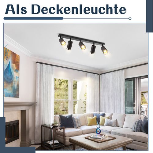 Plafonnier 5 Flamme Gu10 Moderne Plafonnier Métal Lampe De Couloir Pour Cuisine Salon