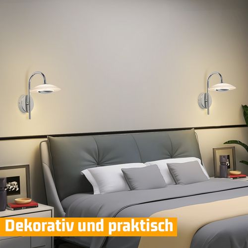 Applique Murale LED Intérieure 3000k 7w Blanc Chaud Mur Couloir