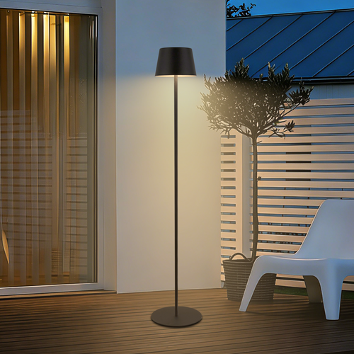 Lampadaire LED  Noir lampadaire sur pied Solaire d'extérieur Pour Jardin Salon