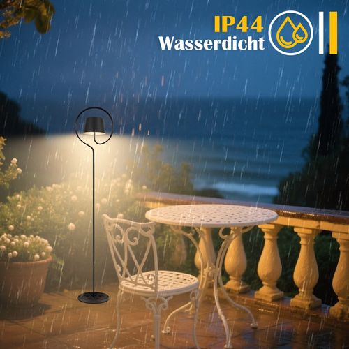 Lampadaire LED Solaire d'extérieur Noir lampadaire salon Tactile à Intensité Pour Chambre