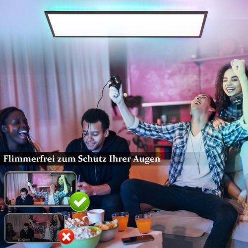 Plafonnier LED à Intensité Variable 24w Pour Salon Changement De Couleur Rgb Cuisine Fête