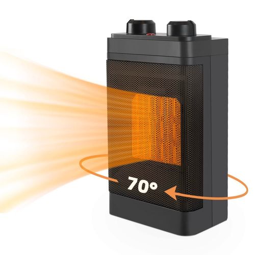 Radiateur Soufflant 1500w Oscillation à 70° Avec 3 Modes