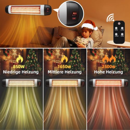 Radiateur Soufflant 850w-2500w Avec Télécommande Pour Jardin