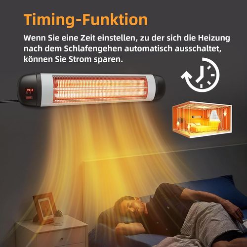 Radiateur Soufflant 850w-2500w Avec Télécommande Pour Jardin