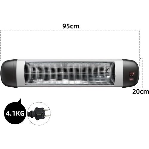 Radiateur Soufflant 850w-2500w Avec Télécommande Pour Jardin