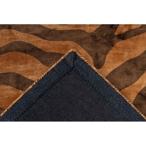 Tapis Moderne Fait Main Zebra En Viscose - Marron - 200x290 Cm