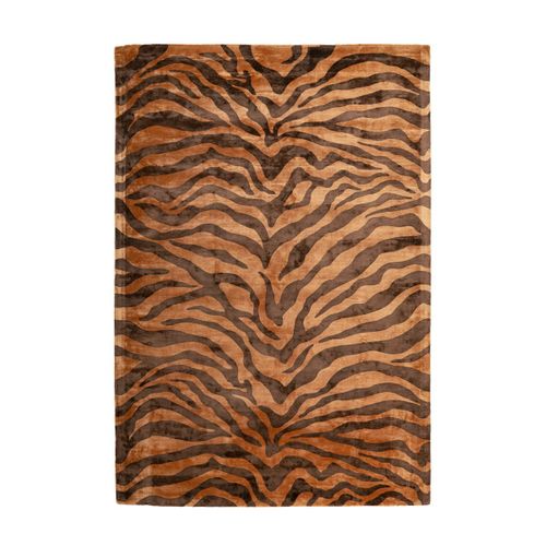 Tapis Moderne Fait Main Zebra En Viscose - Marron - 200x290 Cm