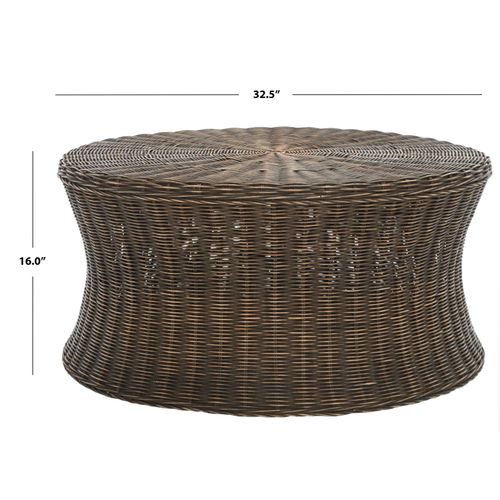 Tables Basses Daphne Neutre Rotin 83 X 83 X 41 Cm