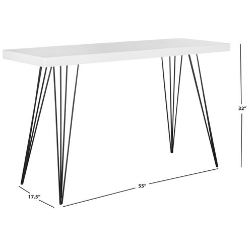 Consoles Enid Noir/blanc Bois Embouti 140 X 44 X 81 Cm