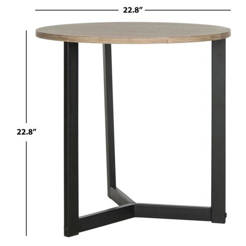 Table D'appoint Genoveva Noir Bois Embouti 58 X 58 X 58 Cm