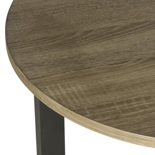 Table D'appoint Genoveva Noir Bois Embouti 58 X 58 X 58 Cm