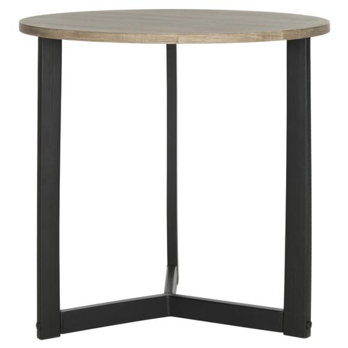 Table D'appoint Genoveva Noir Bois Embouti 58 X 58 X 58 Cm