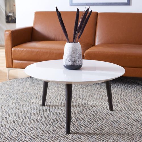 Table D'appoint Lalla Neutre Bois Embouti 80 X 80 X 40 Cm