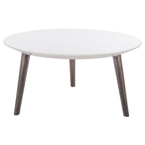 Table D'appoint Lalla Neutre Bois Embouti 80 X 80 X 40 Cm
