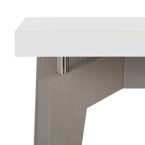 Table D'appoint Mossie Gris/blanc Bois Embouti 50 X 50 X 50 Cm