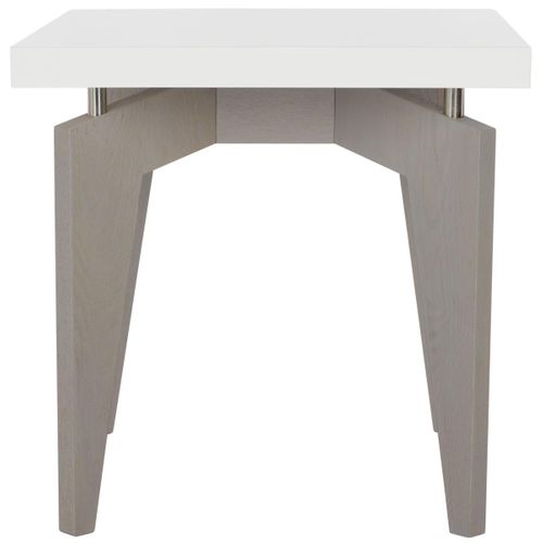 Table D'appoint Mossie Gris/blanc Bois Embouti 50 X 50 X 50 Cm